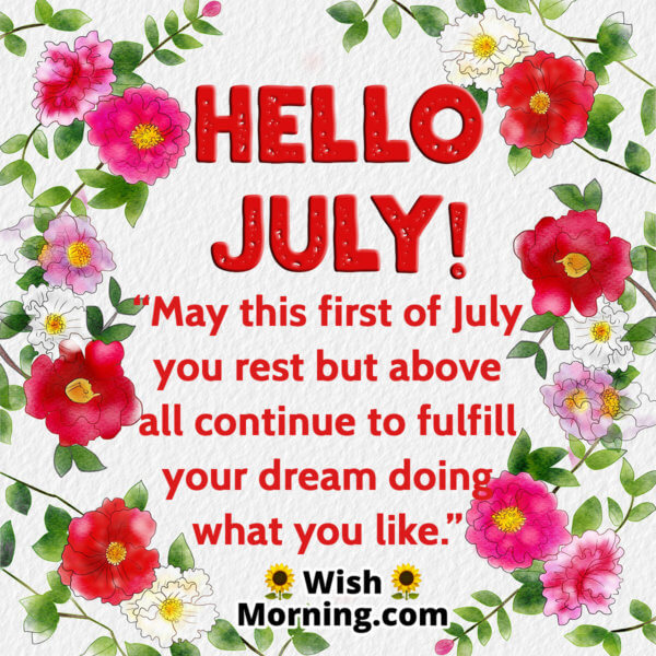 July Month Wishes And Quotes - Wish Morning