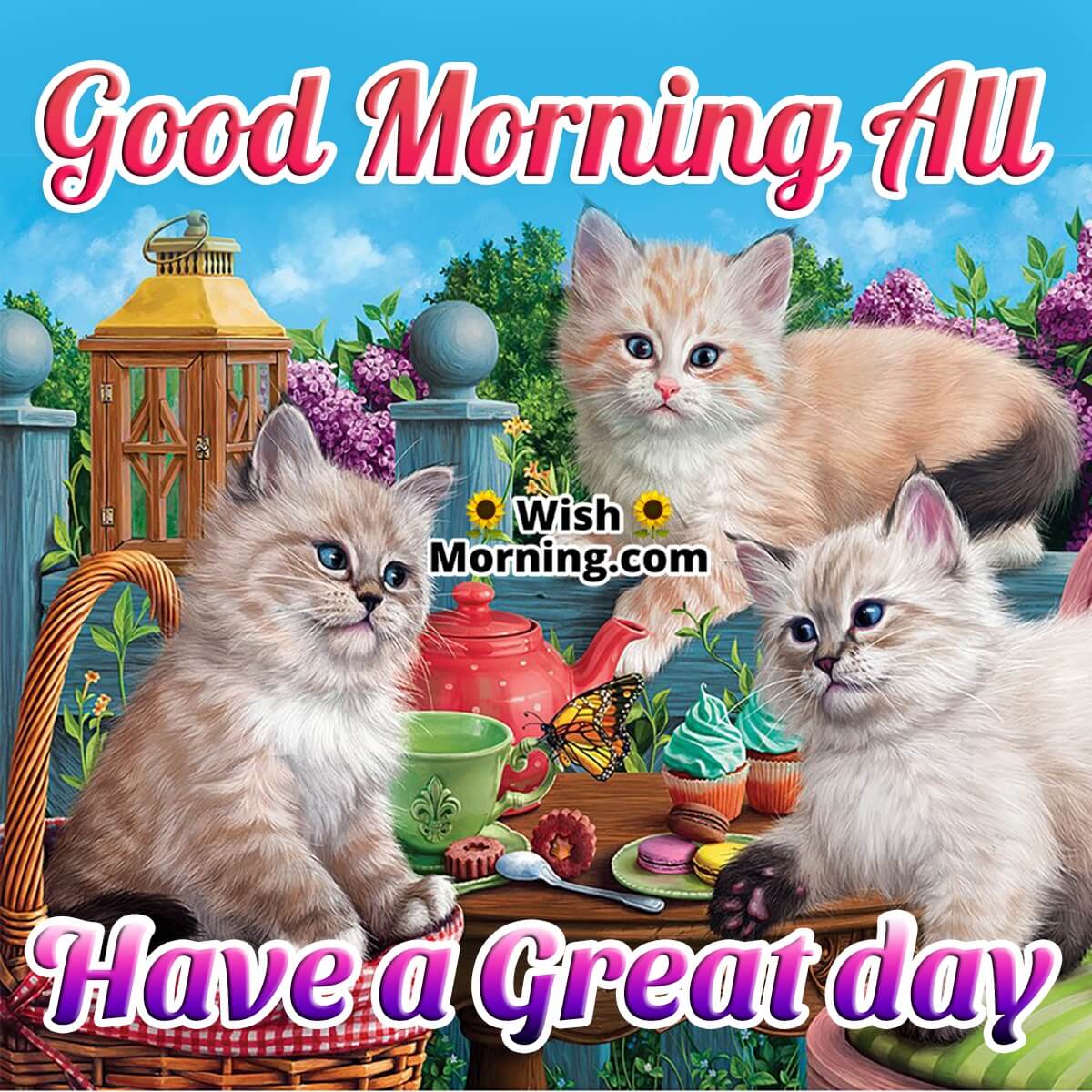 have a good day cute cats