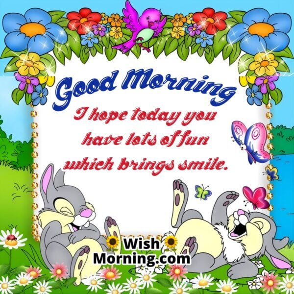 Good Morning Cartoon Animals - Wish Morning