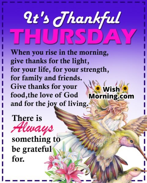 Thankful Thursday Quotes Wishes - Wish Morning