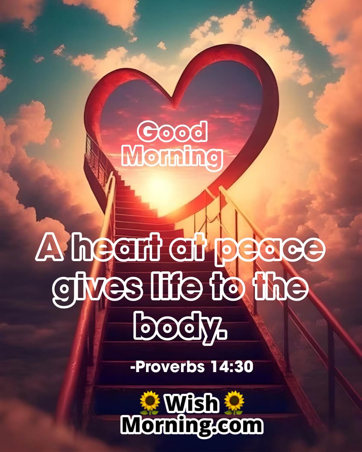 Good Morning Bible Quote On Heart