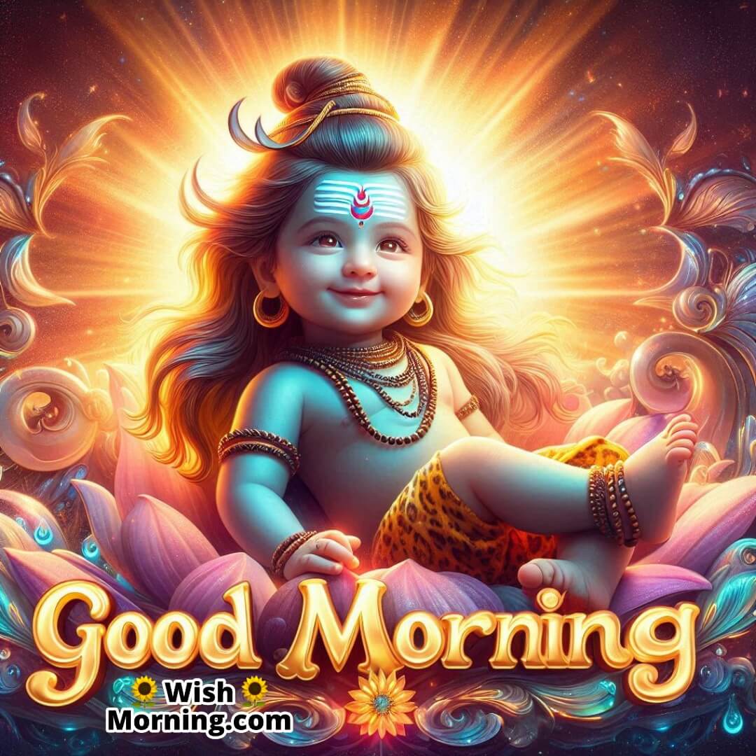 Good Morning Baby Shiva Playful Image