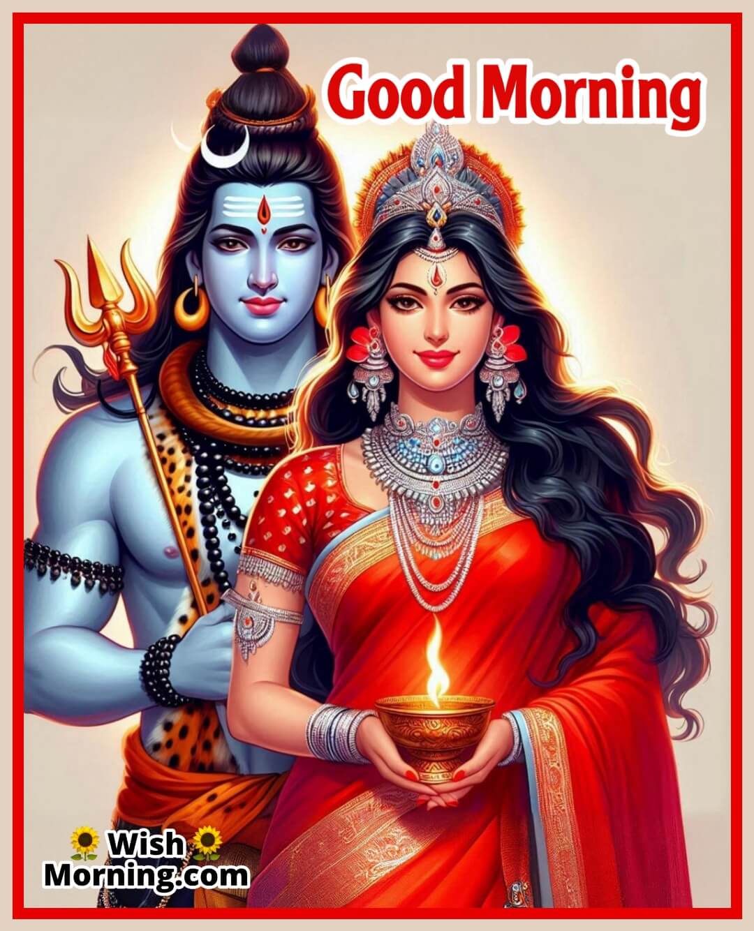 Good Morning Lord Shiva Parvati Beautiful Picture