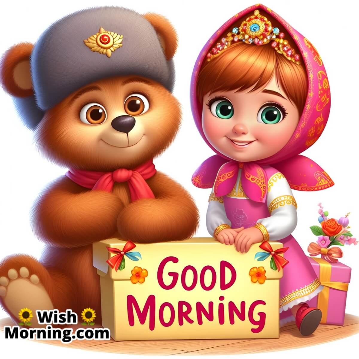 Good Morning Masha With Friend Bear