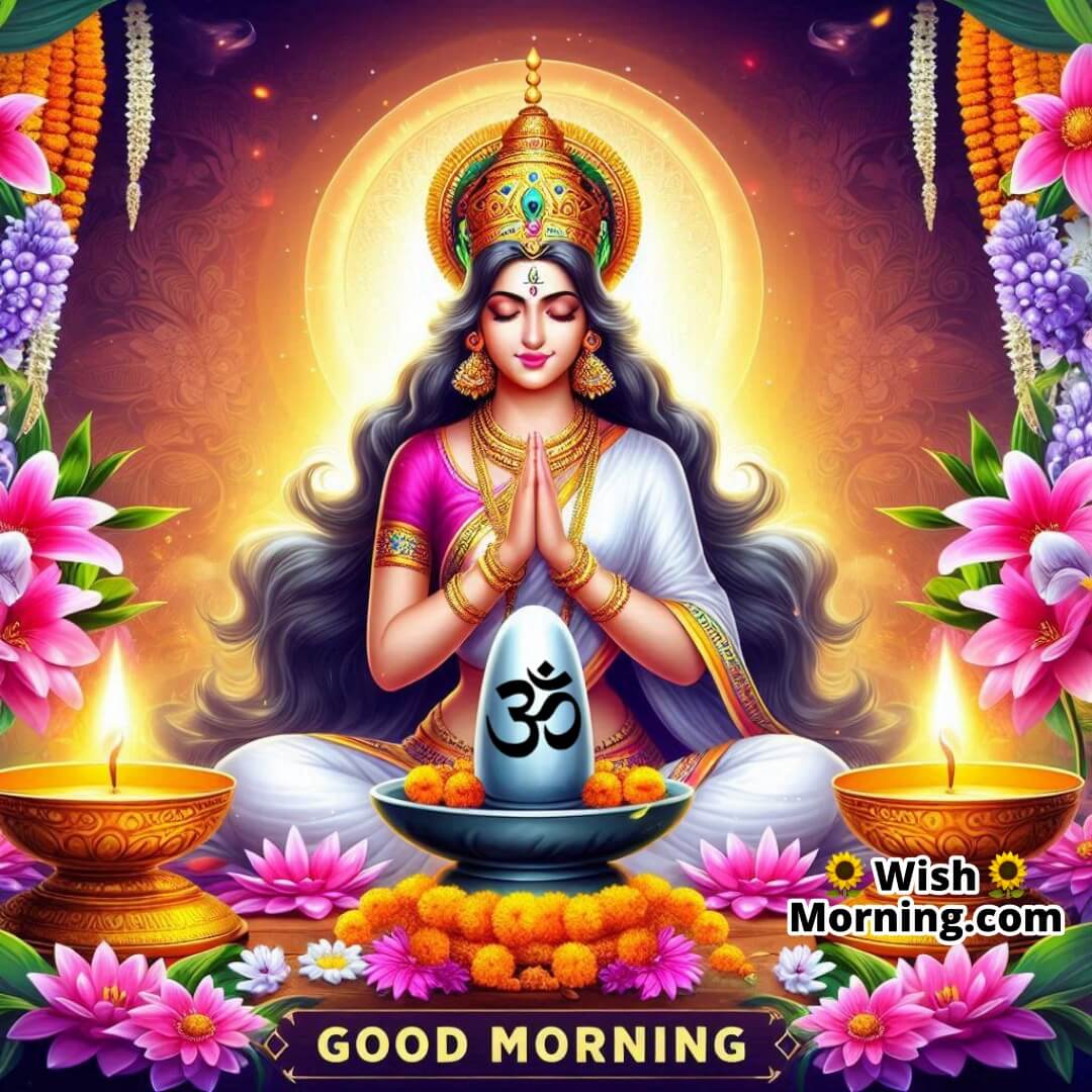 Good Morning Parvati Praying Shivlingam