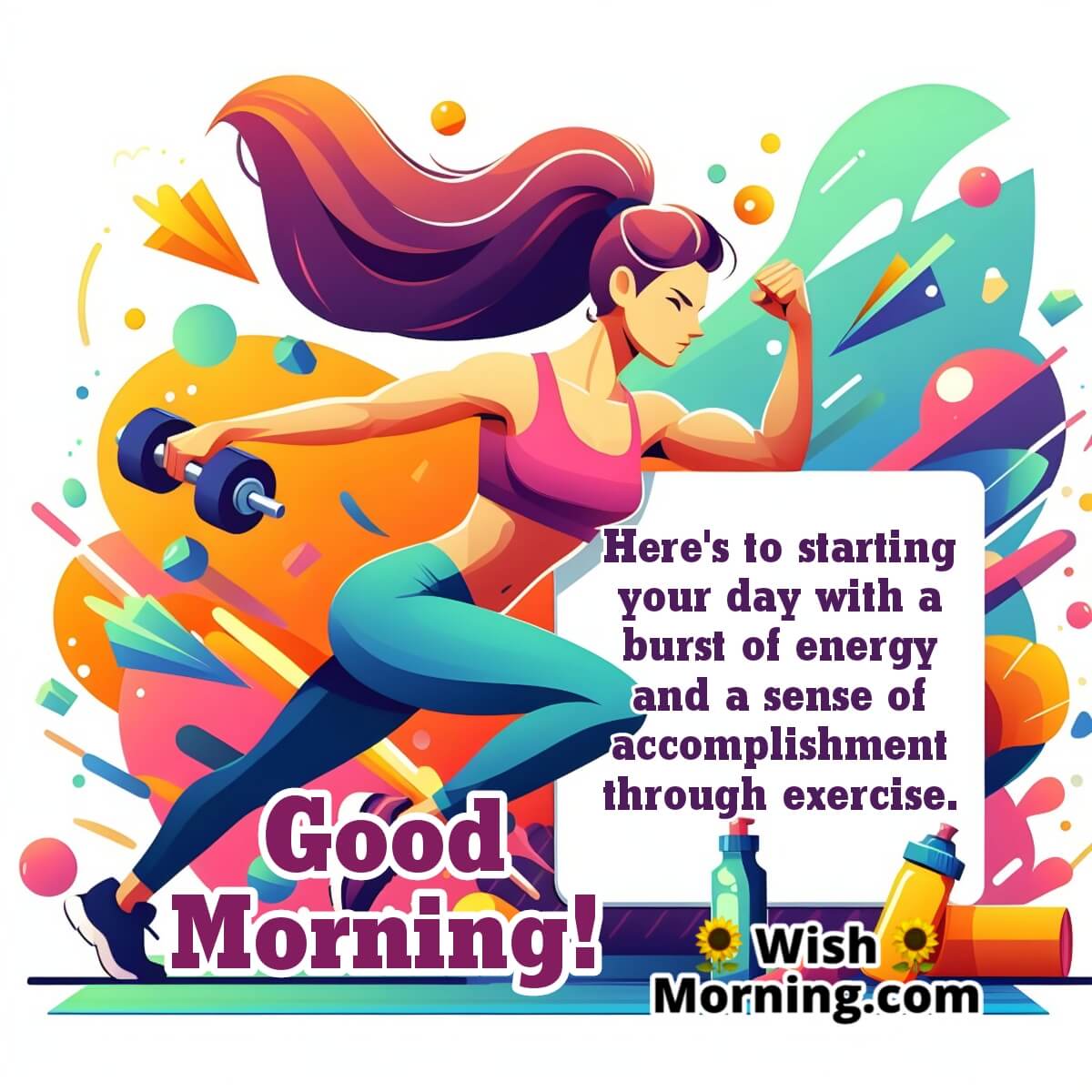 Good Morning Exercise Wish Image