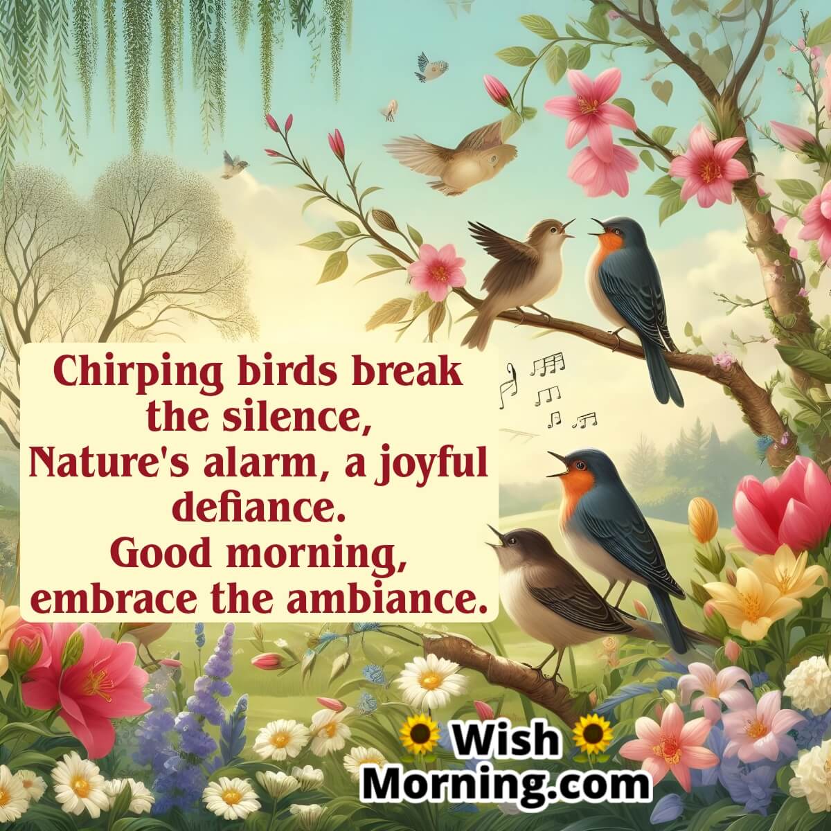 Good Morning With Chirping Birds