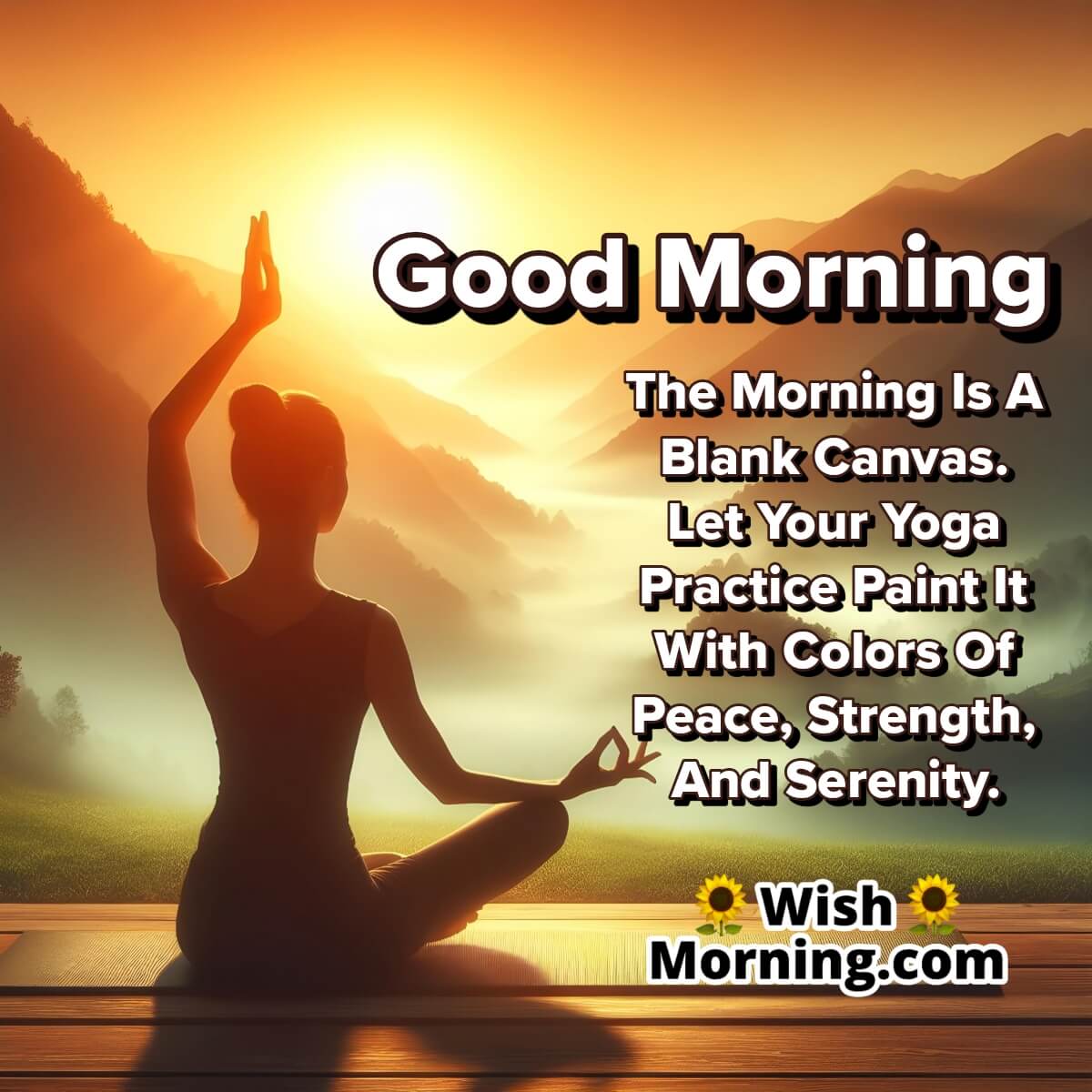 Good Morning Canvas Serenity Yoga