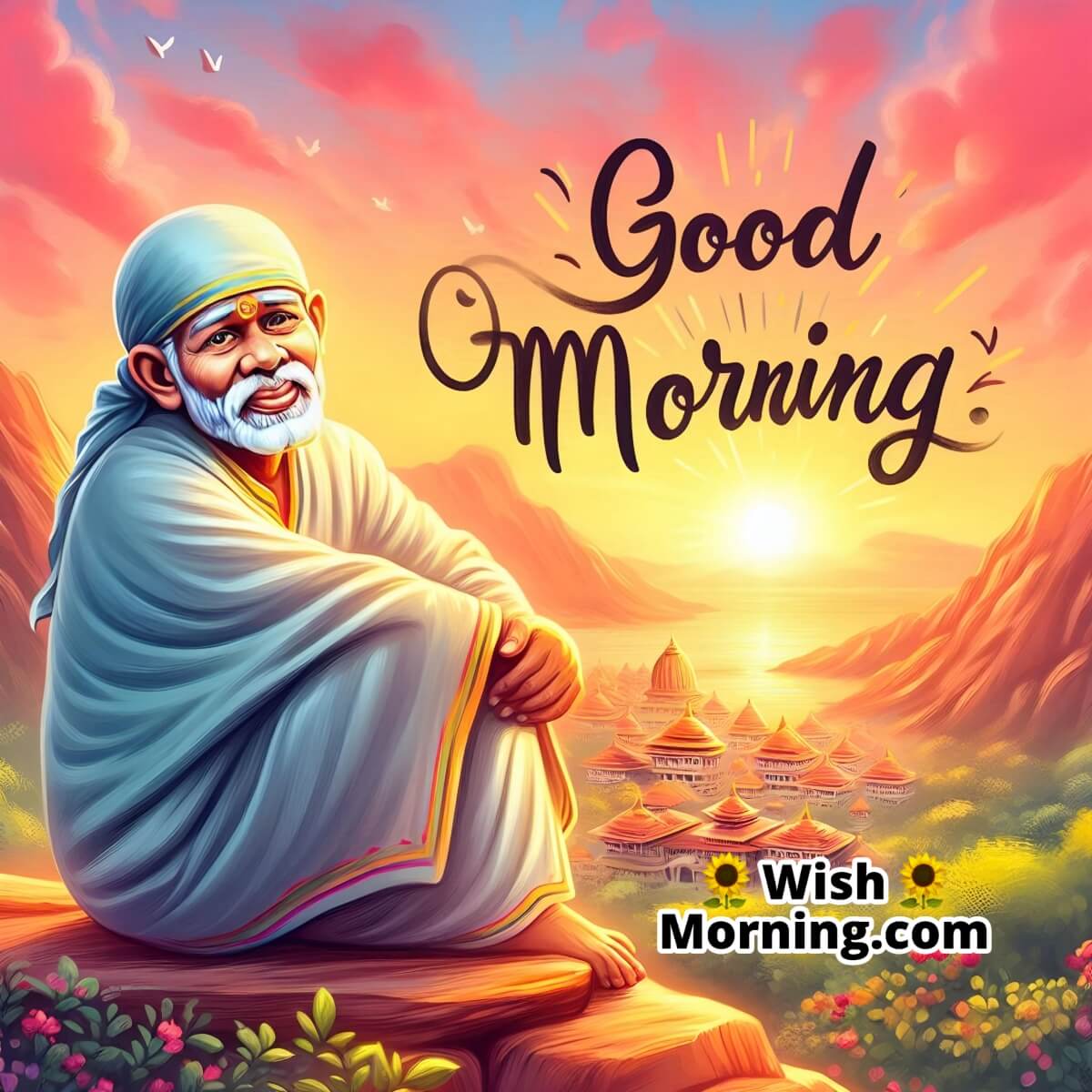 Good Morning Saibaba On Sunrise