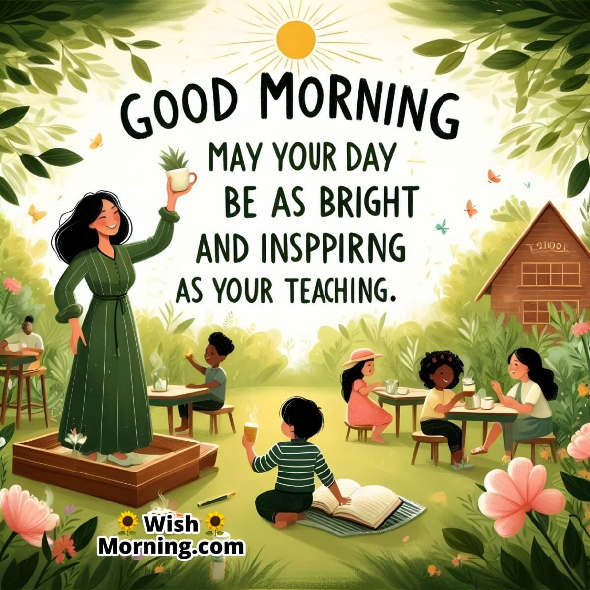 Bright Morning With Inspiring Teacher