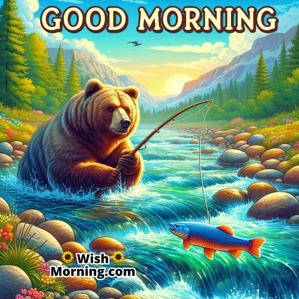 Good Morning Fishing Bear