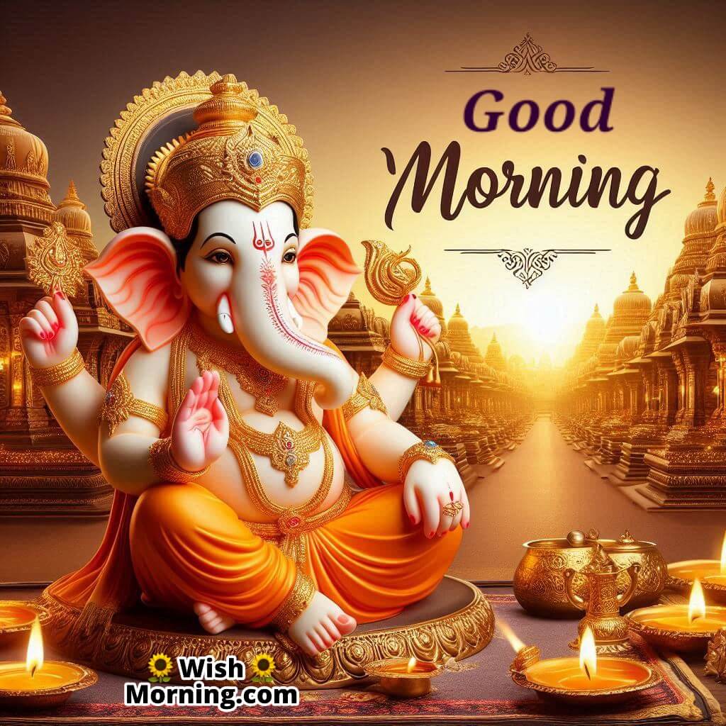 Good Morning Ganesha Near Temple