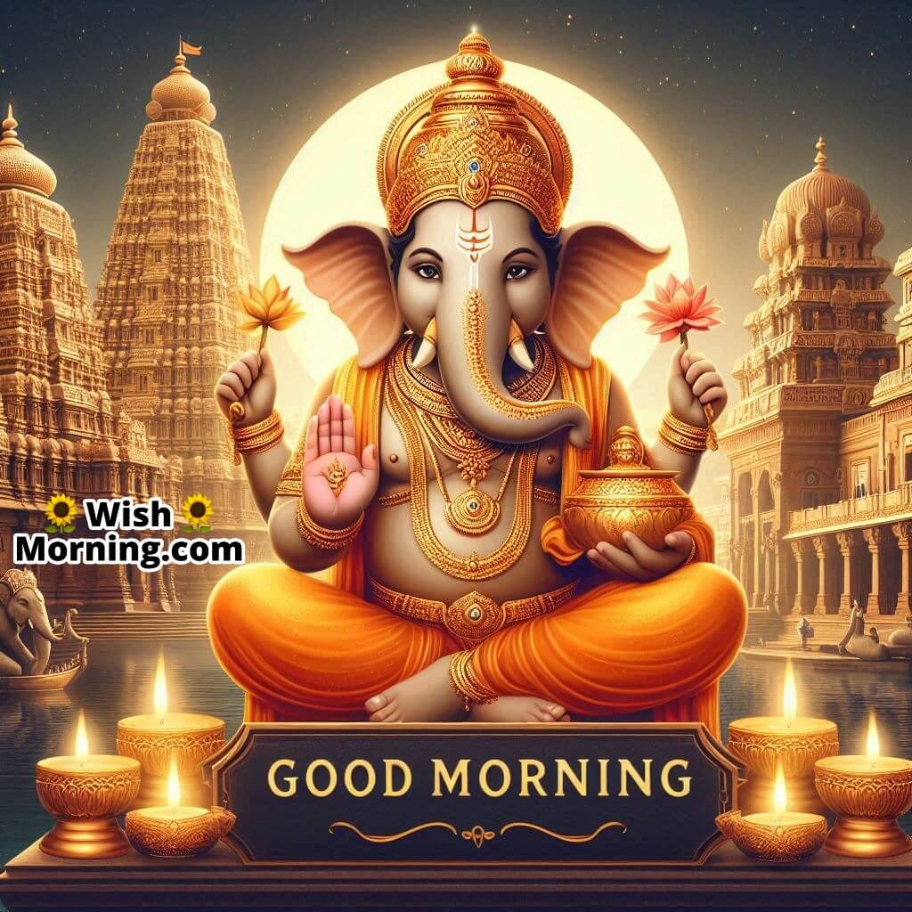 Good Morning Ganesha Temple Scene