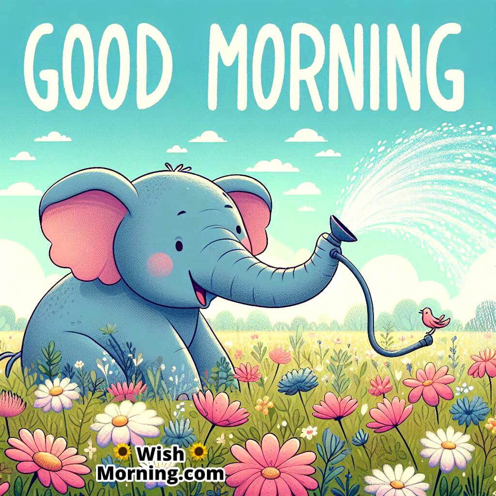 Good Morning Playful Elephant