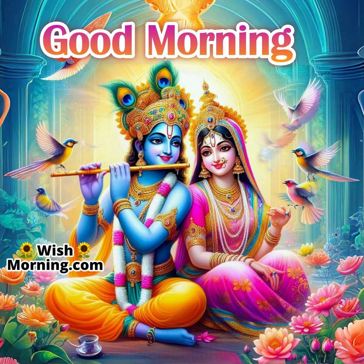 Good Morning Radha Krishna Image