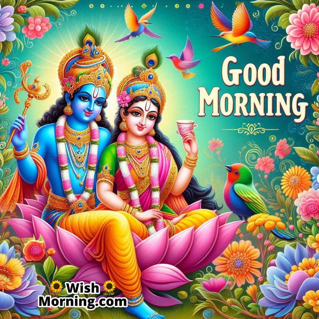 Good Morning Radha Krishna Photo