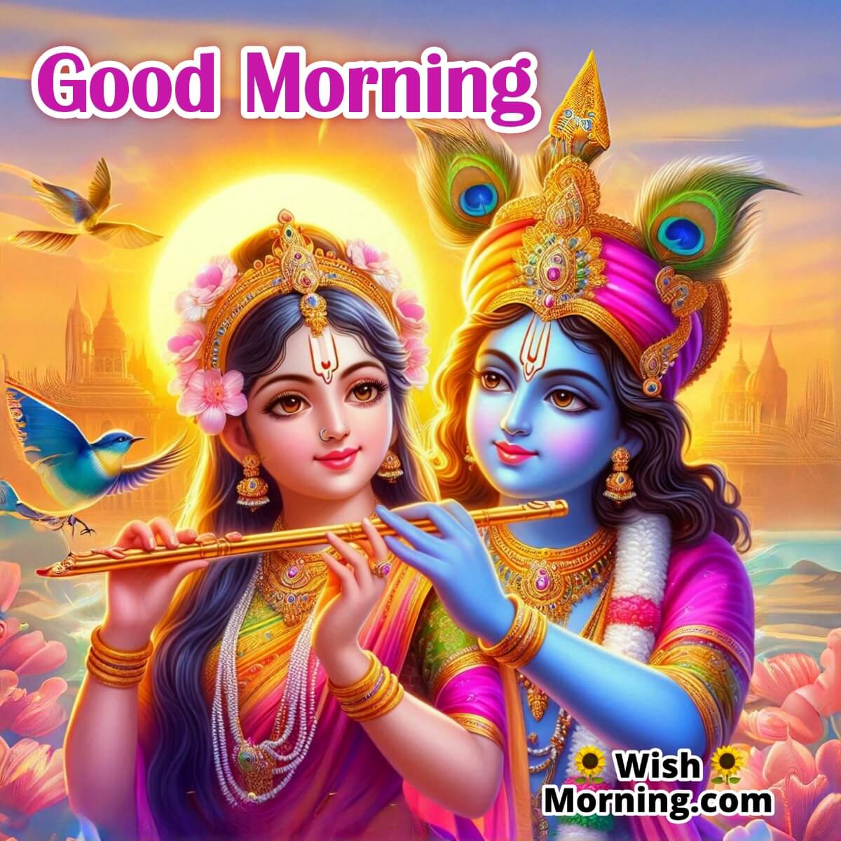 Good Morning Radha Krishna Picture