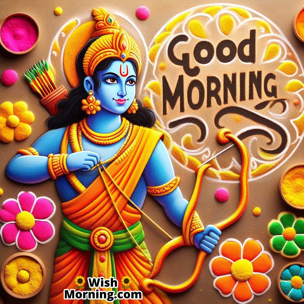 Good Morning Shree Ram Rangoli Design