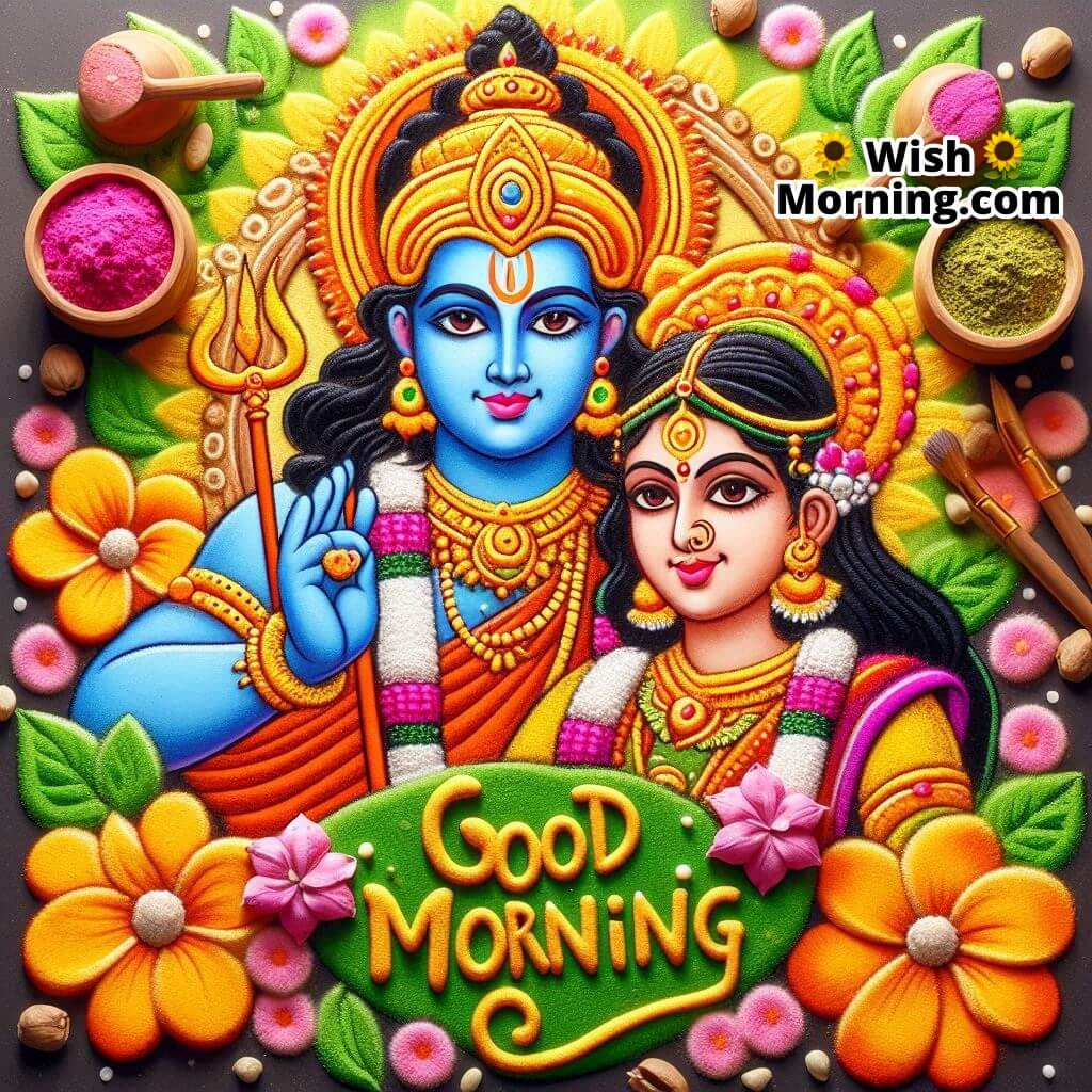 Good Morning Shree Ram Sita Rangoli