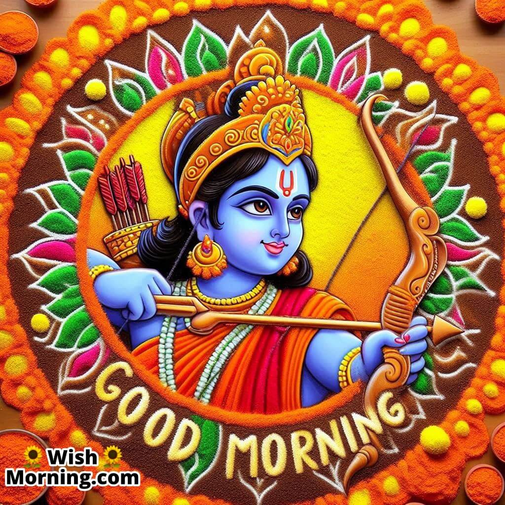 Good Morning With Shree Ram Rangoli