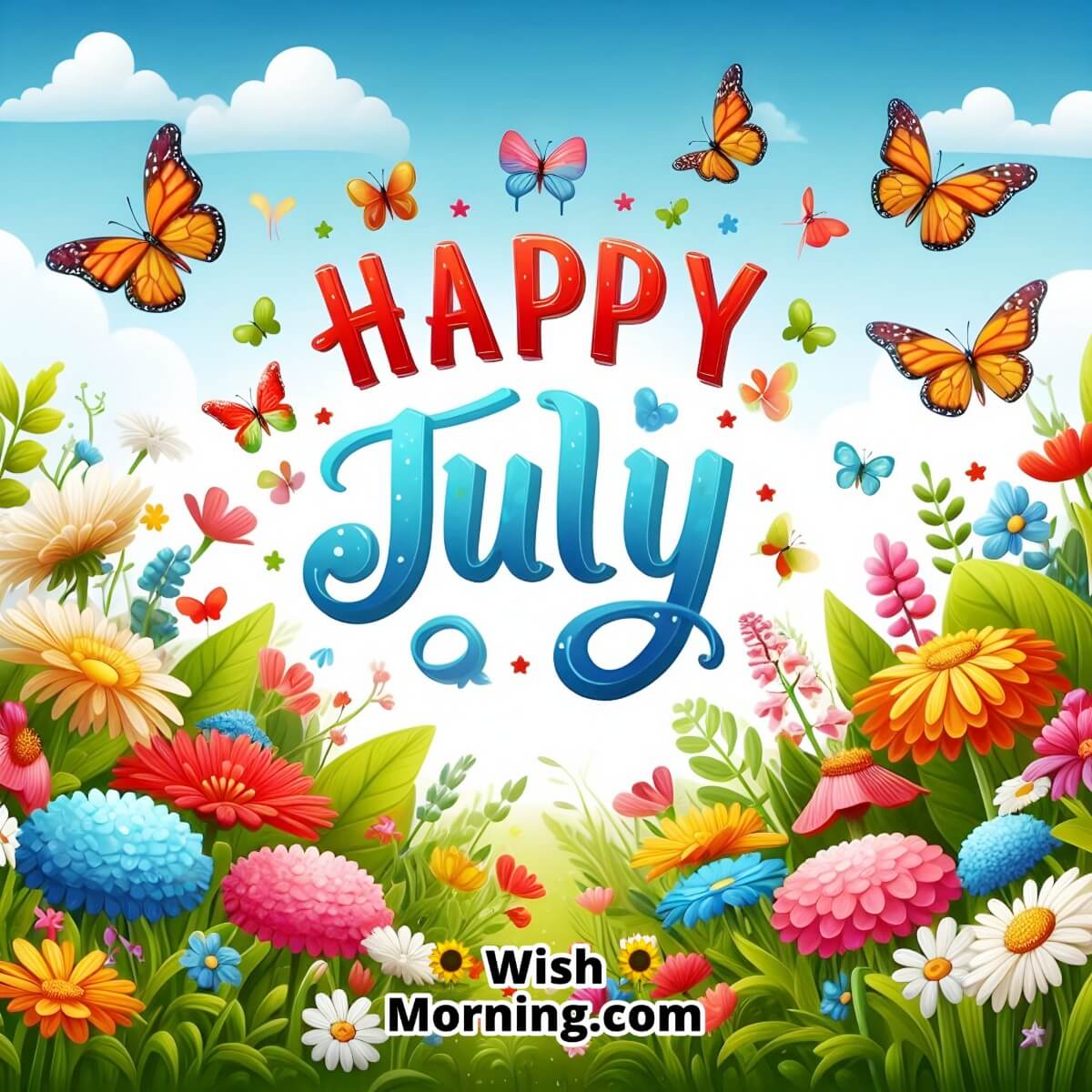 Happy July Flower Garden