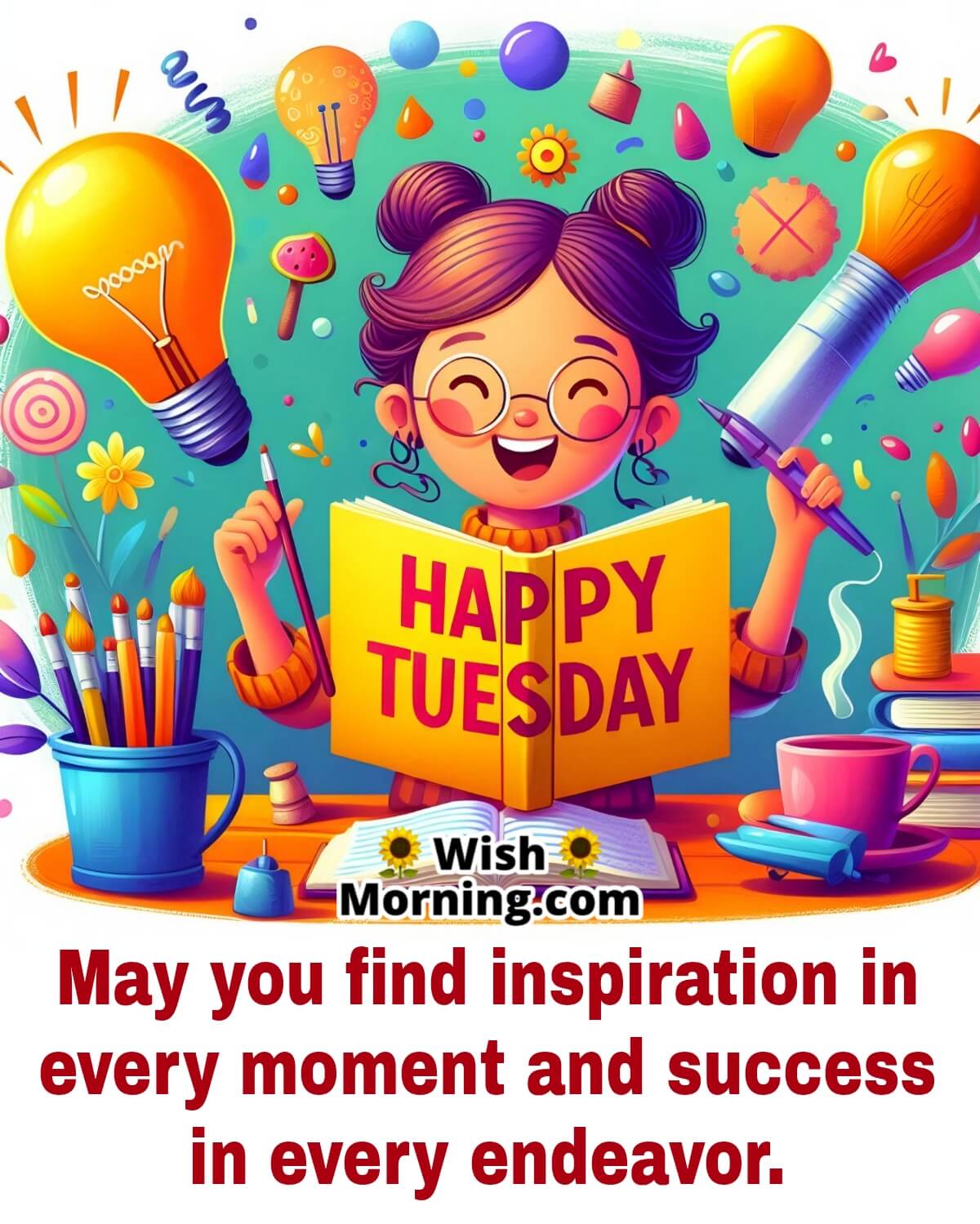 Happy Tuesday Energy And Enthusiasm