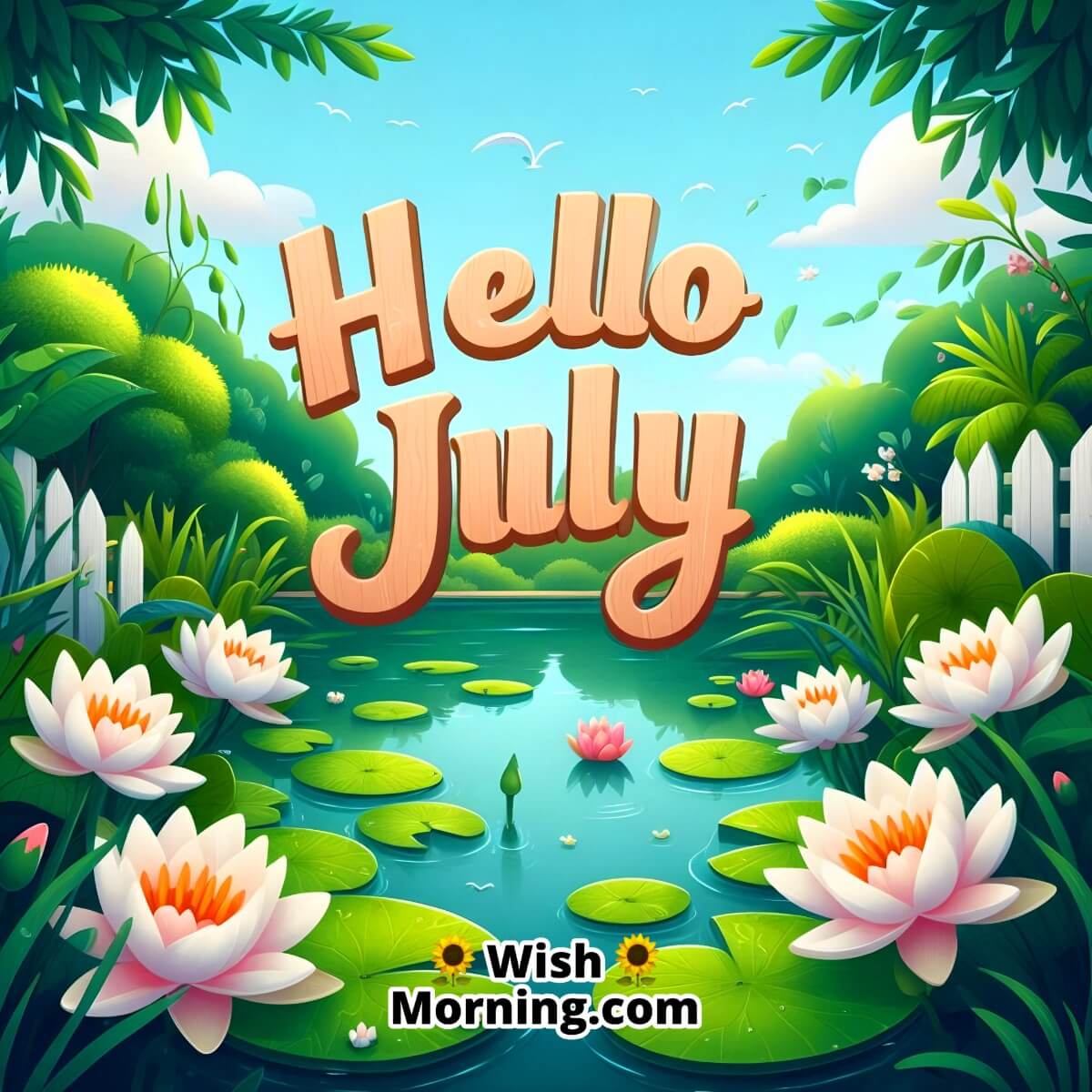 Hello July Water Lily Pond