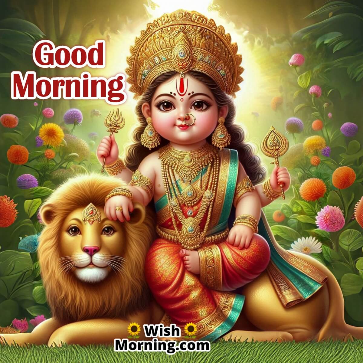 Sacred Sunrise With Durga Mata