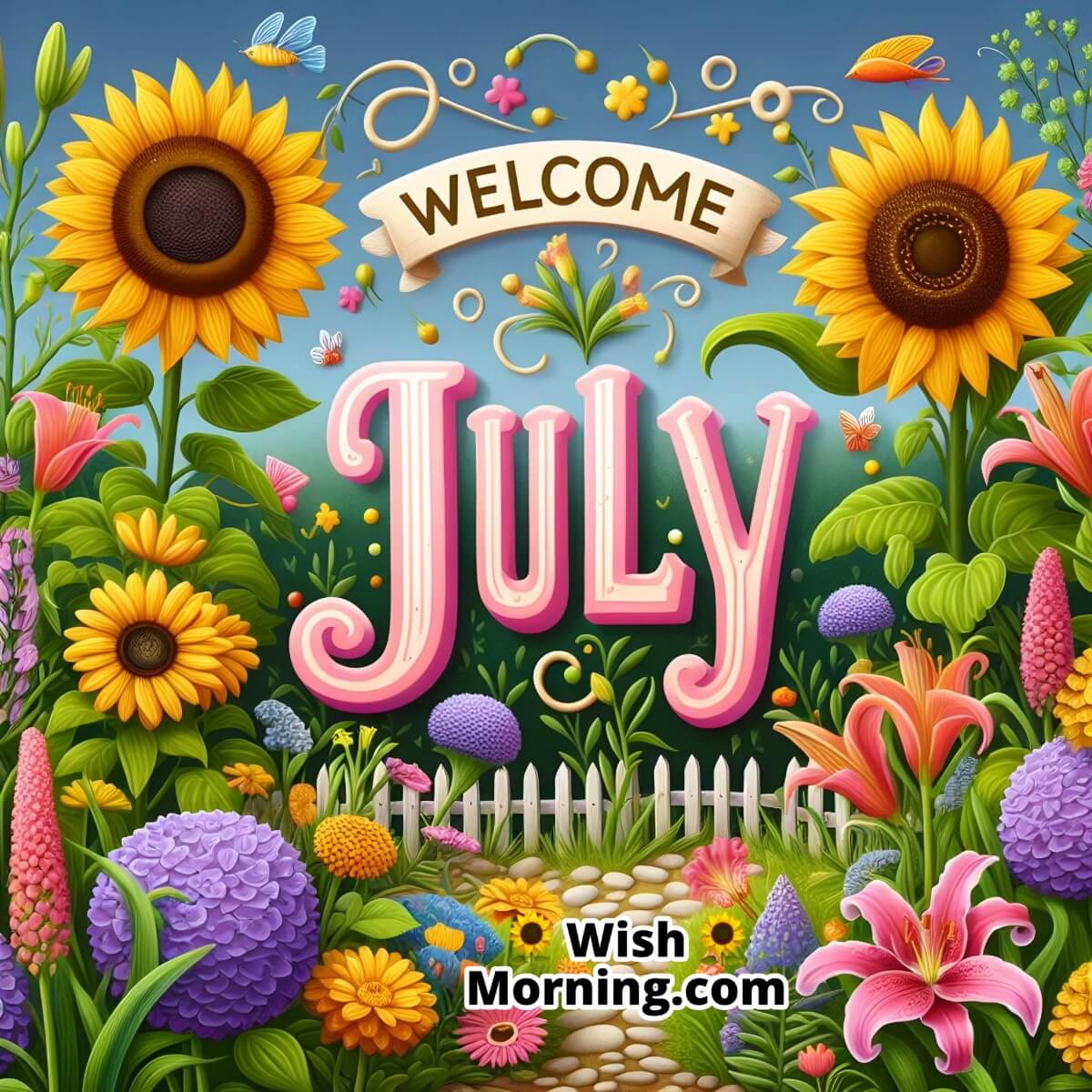 Welcome July Flower Garden