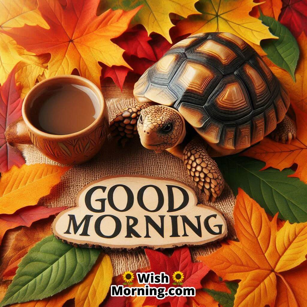 Good Morning Autumn Tortoise