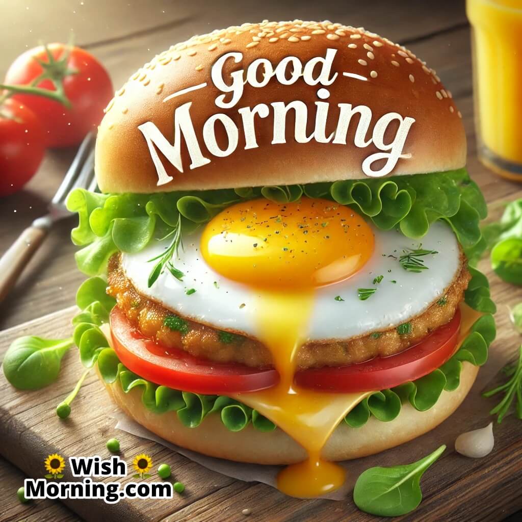 Good Morning Burger With Egg On Top