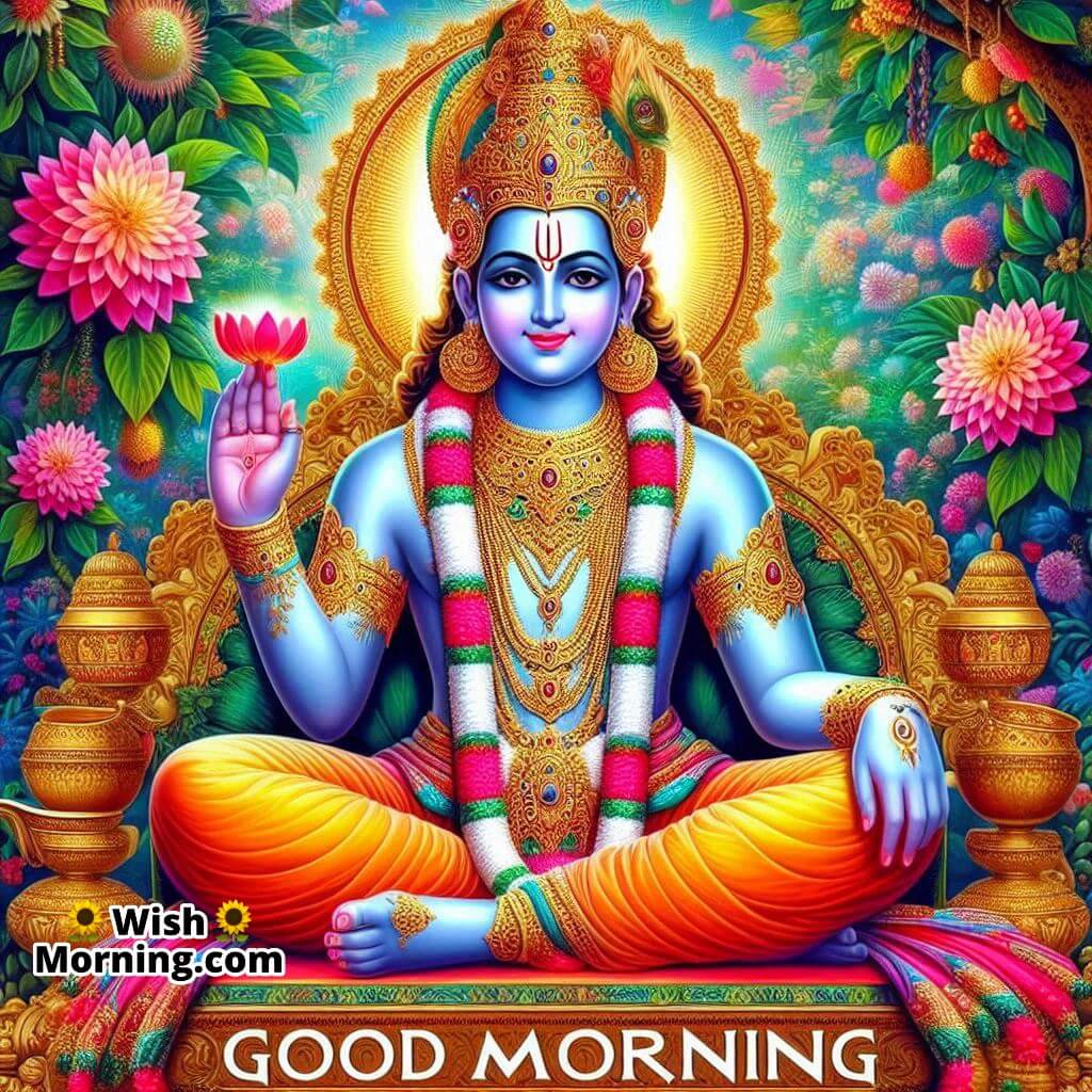 Good Morning God Vishnu Image