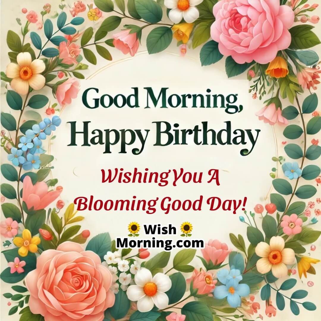 Good Morning, Happy Birthday! Blooming Flowers