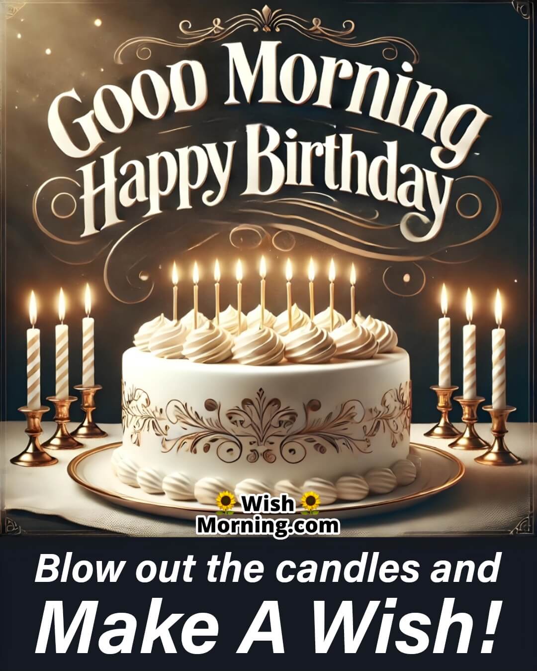 Good Morning, Happy Birthday! Sparkling Candles