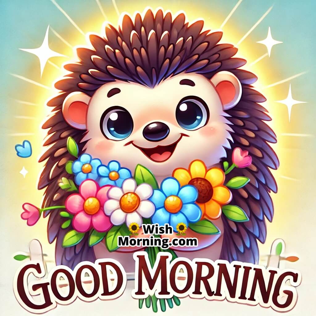 Good Morning Happy Hedgehog