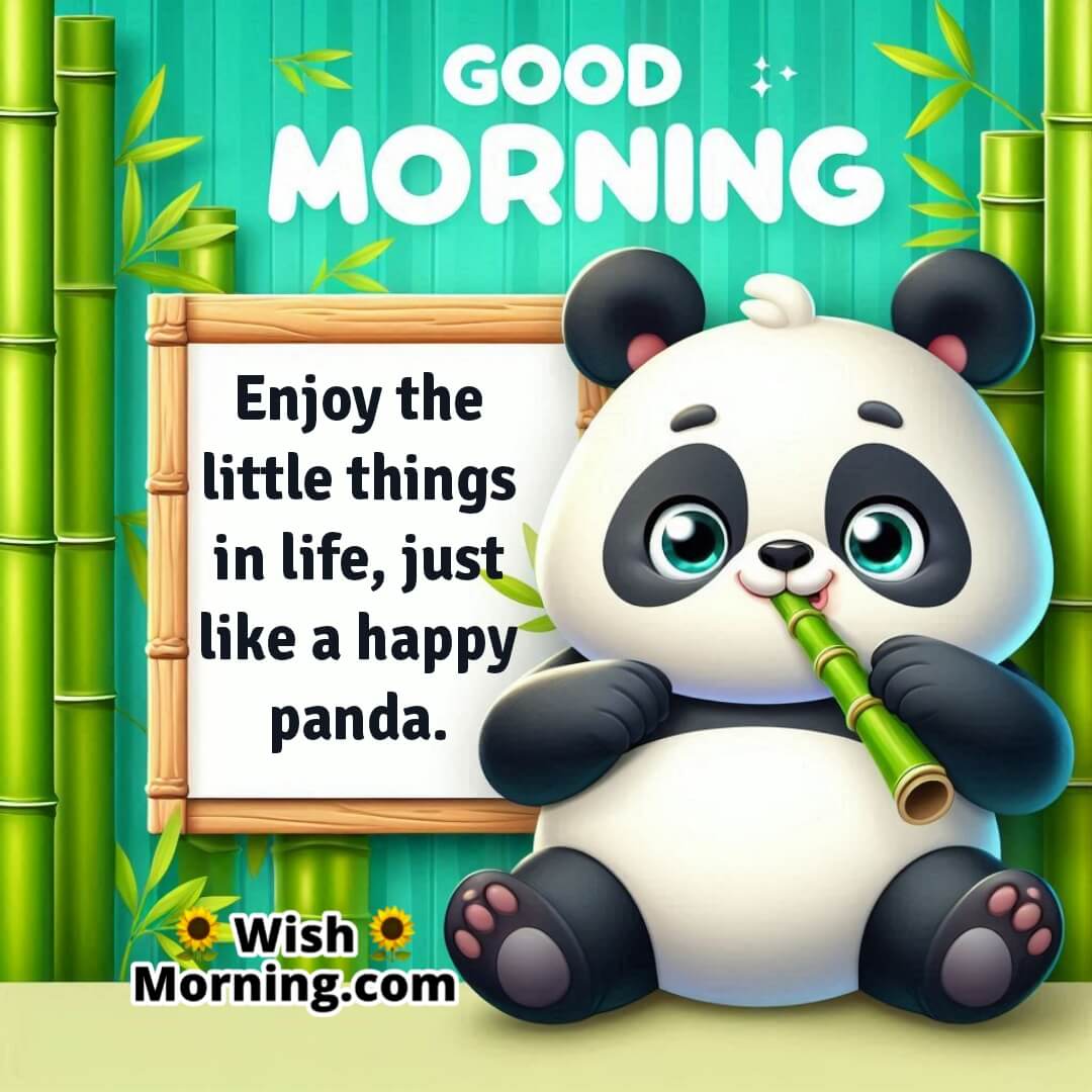 Good Morning Happy Panda Message