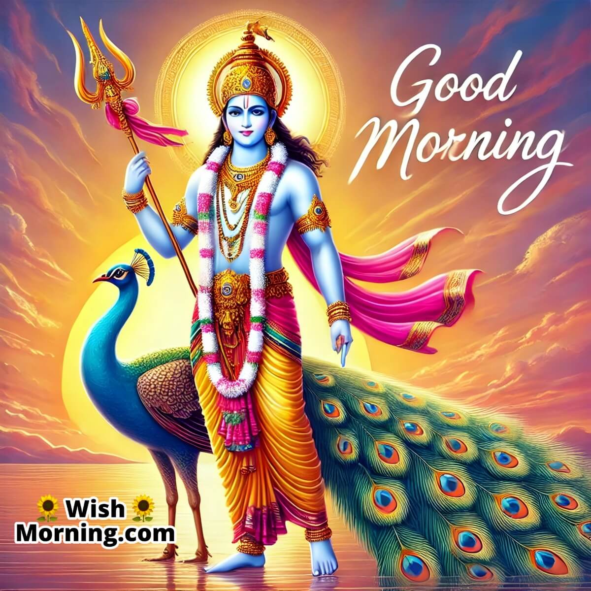 Good Morning Kartikeya's Sunrise Blessing