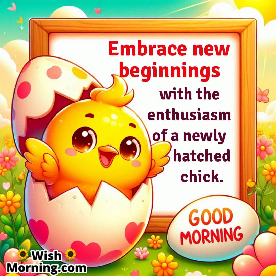 Good Morning Newly Hatched Chick Message