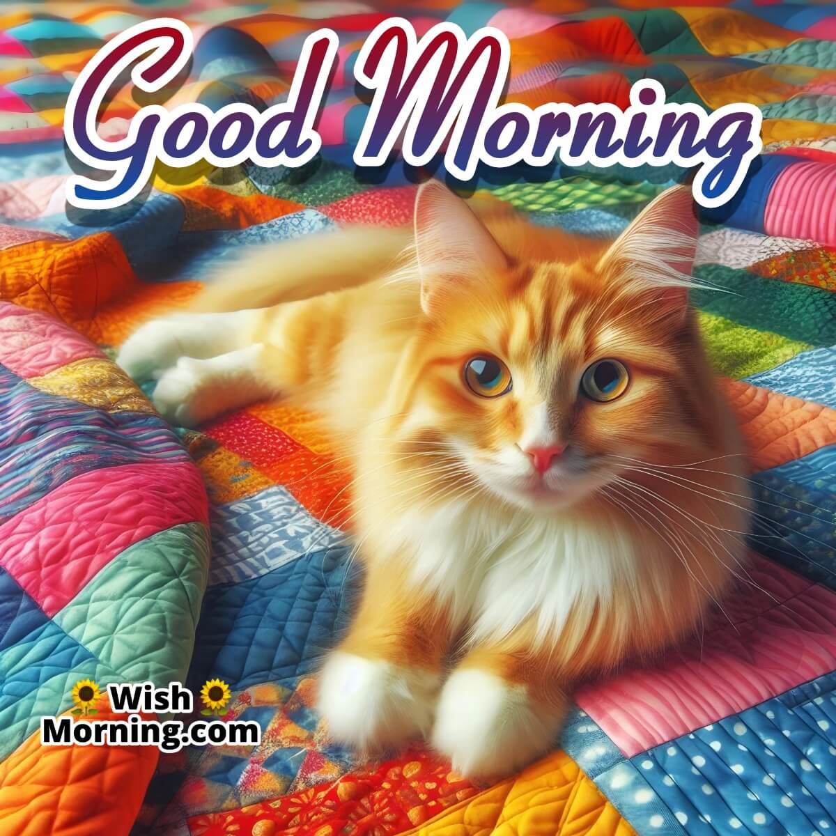 Good Morning Quilt Cat