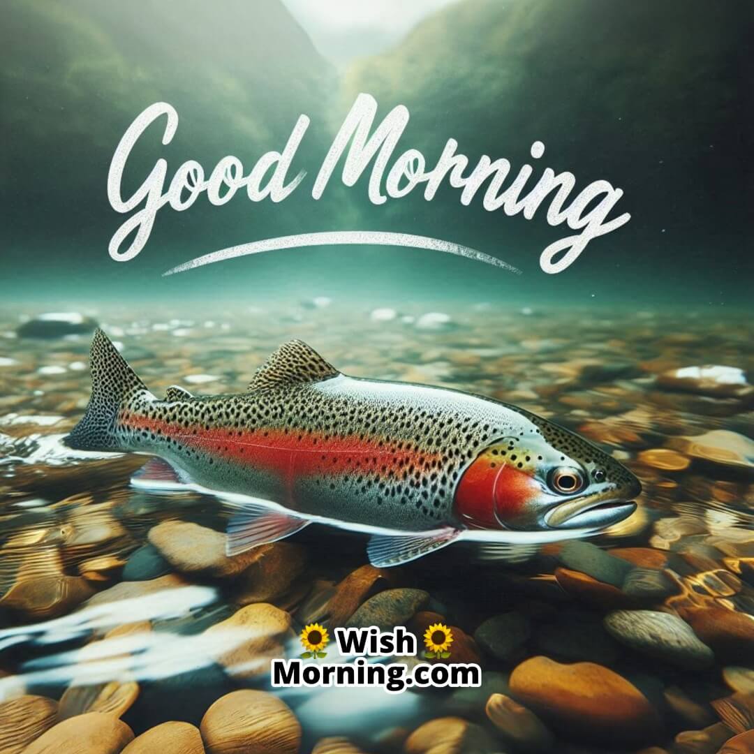 Good Morning Rainbow Trout In Mountain Stream