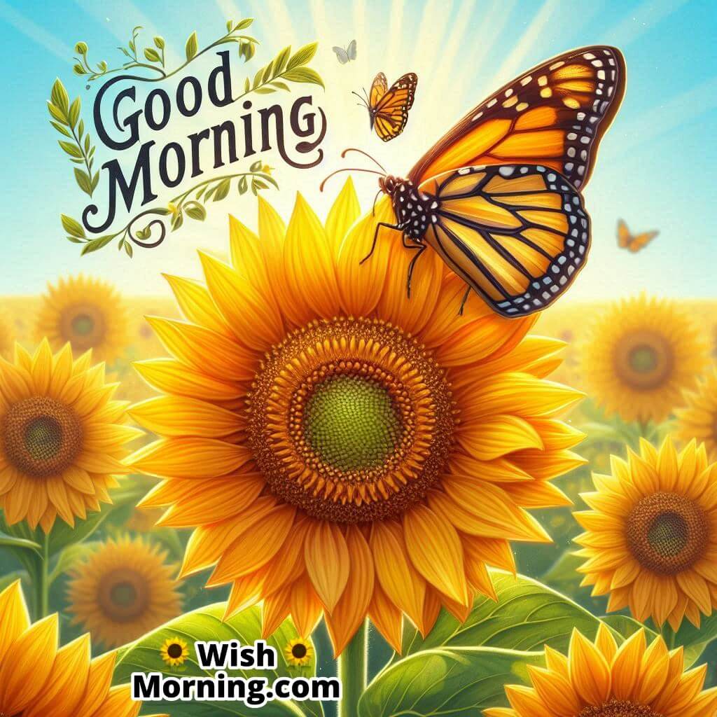 Good Morning Sunflower Butterfly