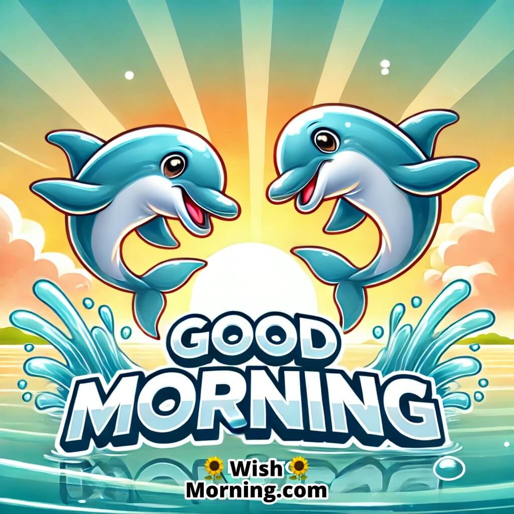 Good Morning Swimming Dolphins