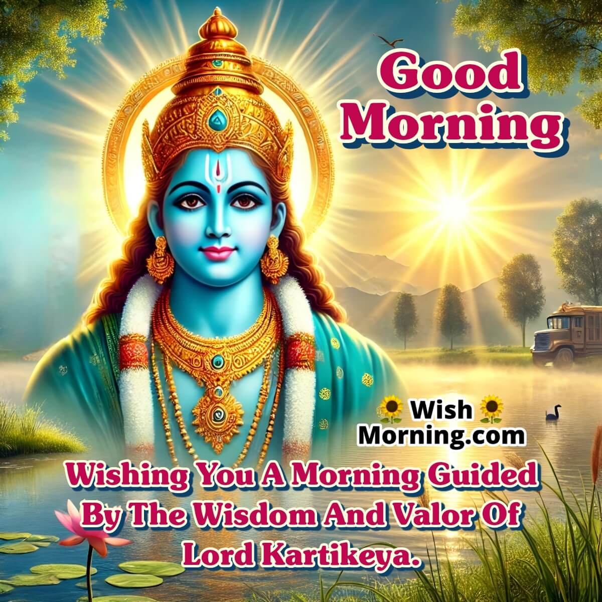 Good Morning Wish Of Lord Kartikeya