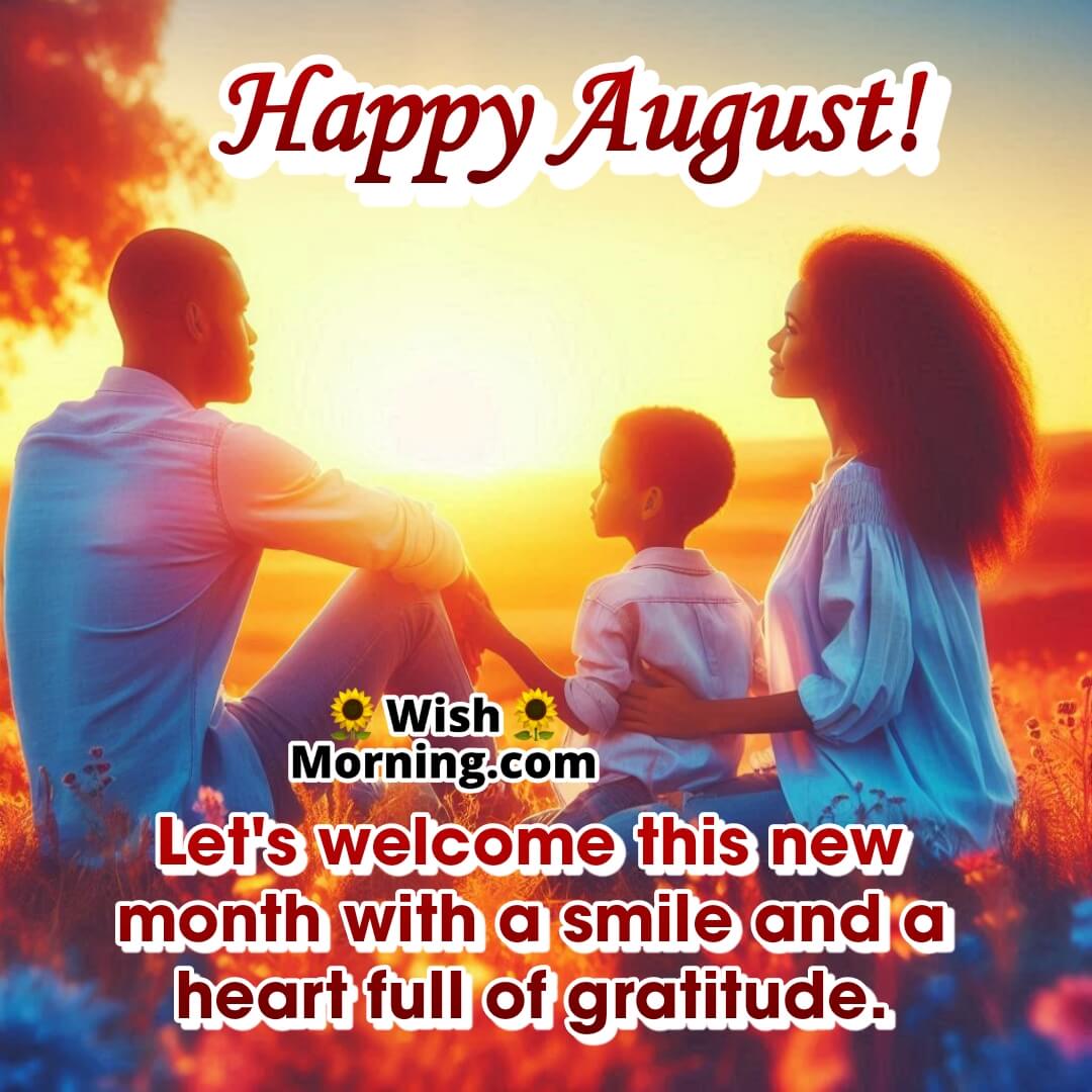 Happy August Status Image