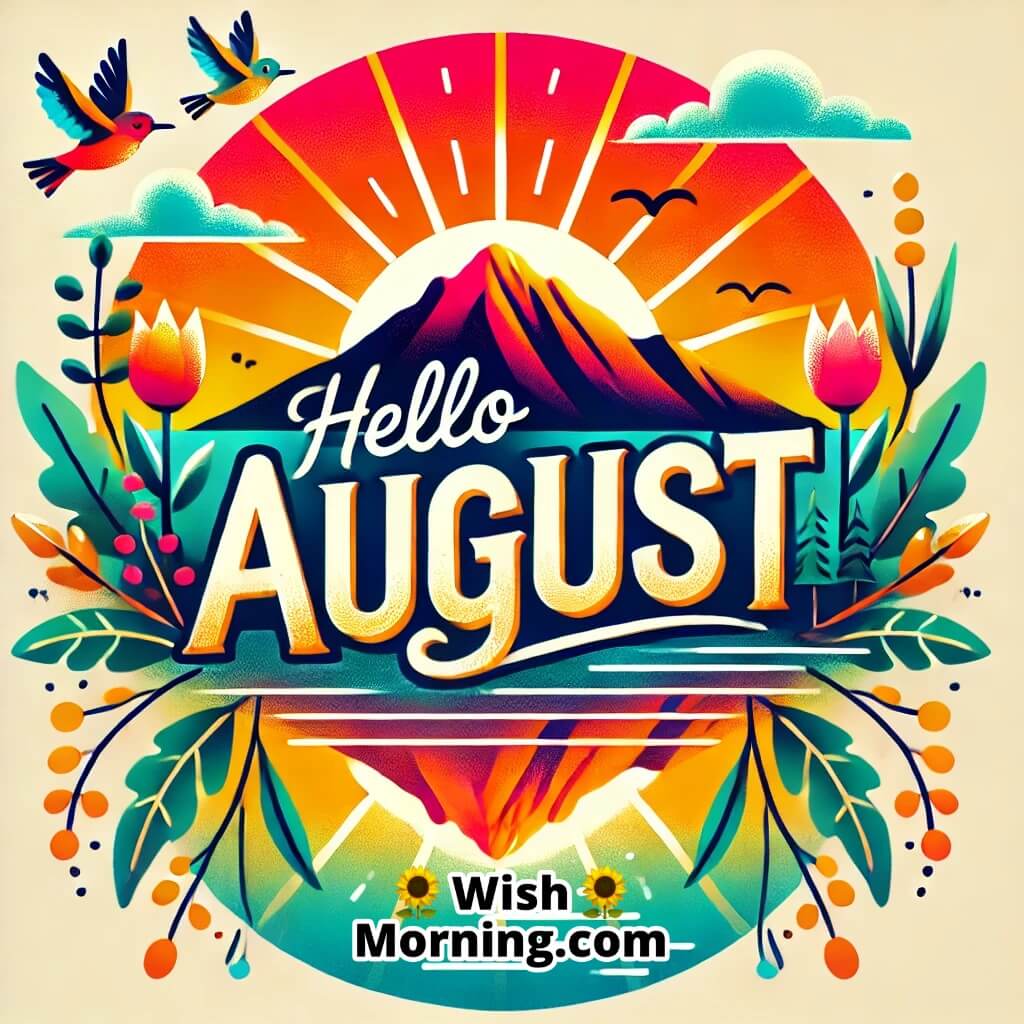 Hello August Morning Sunrise Serenity