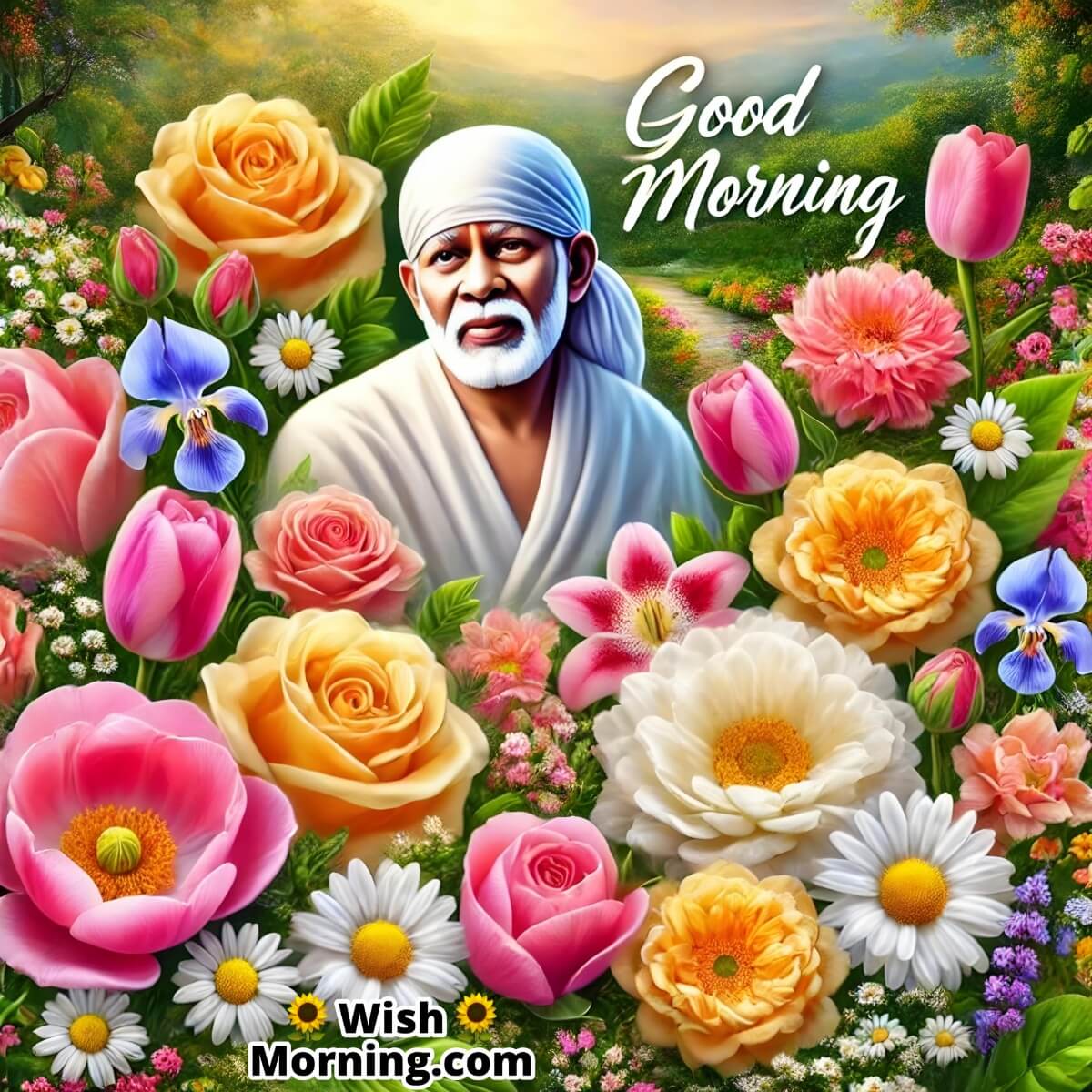 Morning Bloom With Saibaba