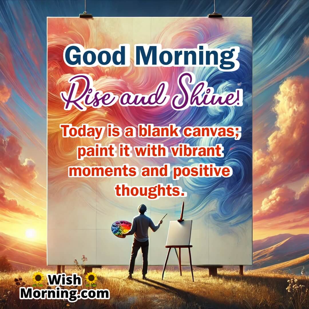 Good Morning Blank Canvas Vibrant Moments Art