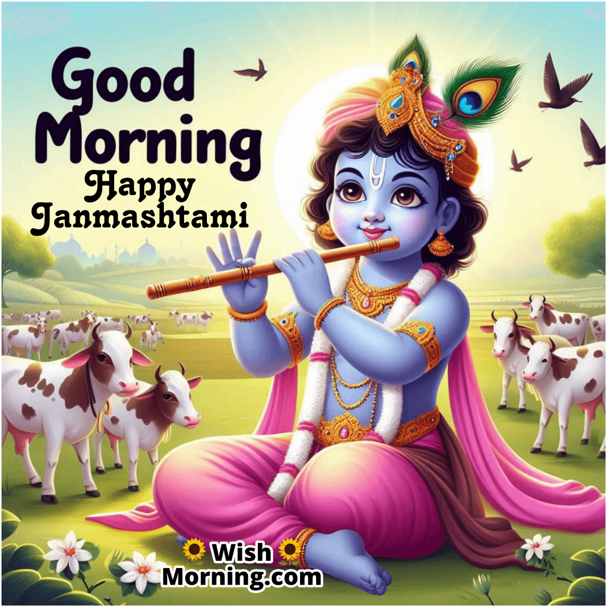 Good Morning Krishna Janmashtami Blessings