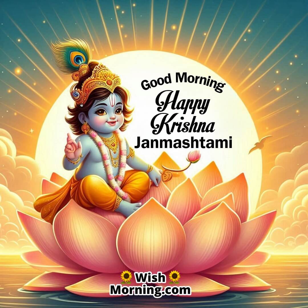 Good Morning Krishna Janmashtami Festive Joy