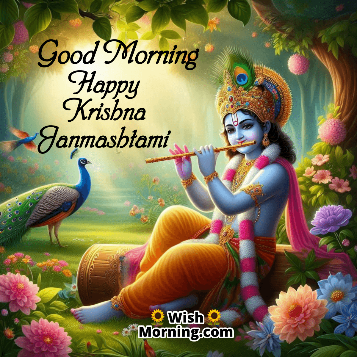 Good Morning Krishna Janmashtami Holy Devotion